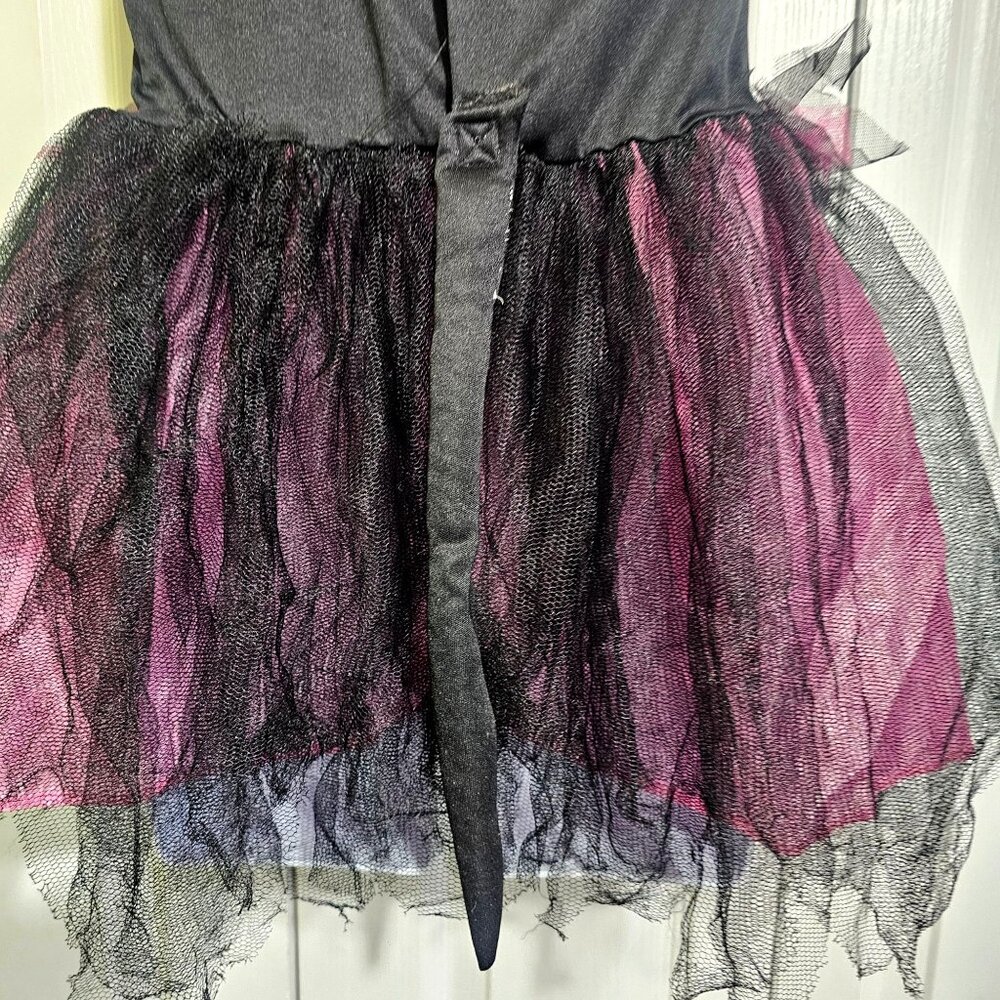 Unicorn Witch Costume Girls 8-10 Tutu Dress Hat Wings Tail Fairy Wand Halloween - Picture 7 of 9